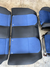 Load image into Gallery viewer, 2002-2007 SUBARU WRX STI OEM BLUE ALCANTARA SEAT SET FRONT &amp; REAR #524656