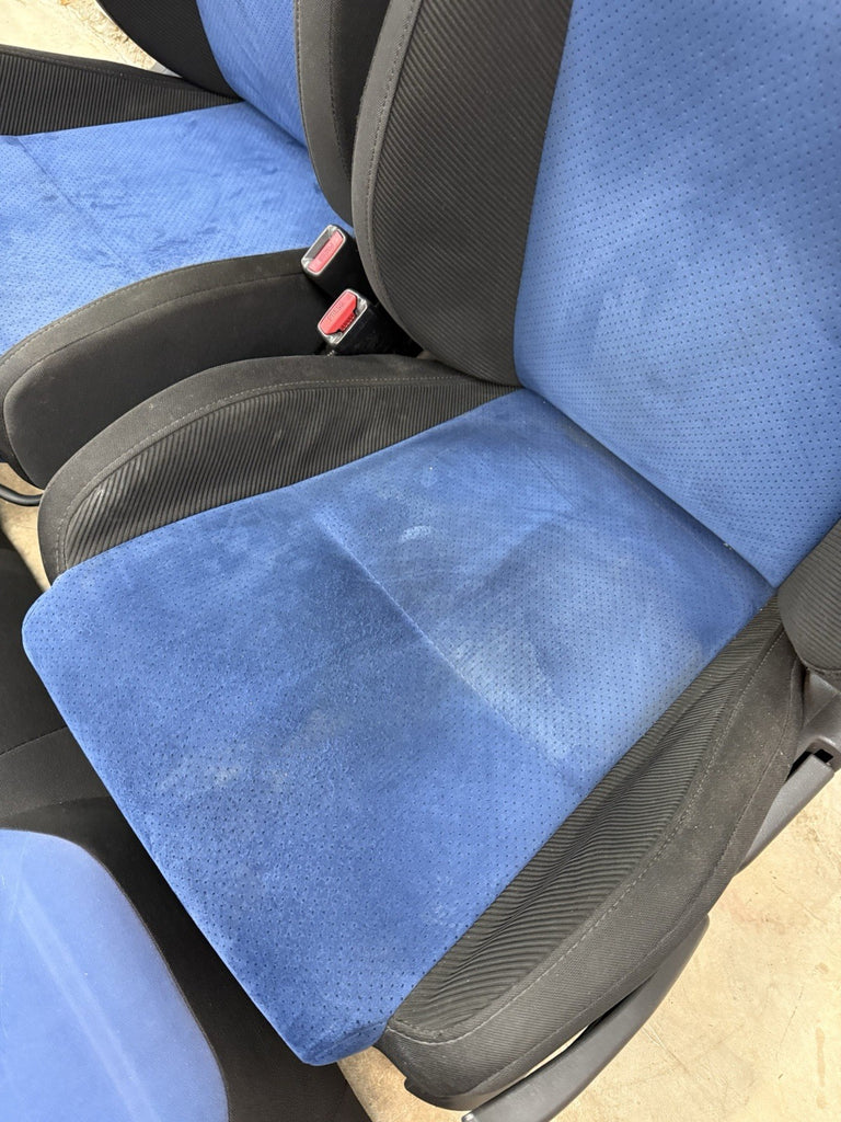 2002-2007 SUBARU WRX STI OEM BLUE ALCANTARA SEAT SEATS SET FRONT & REAR #525182