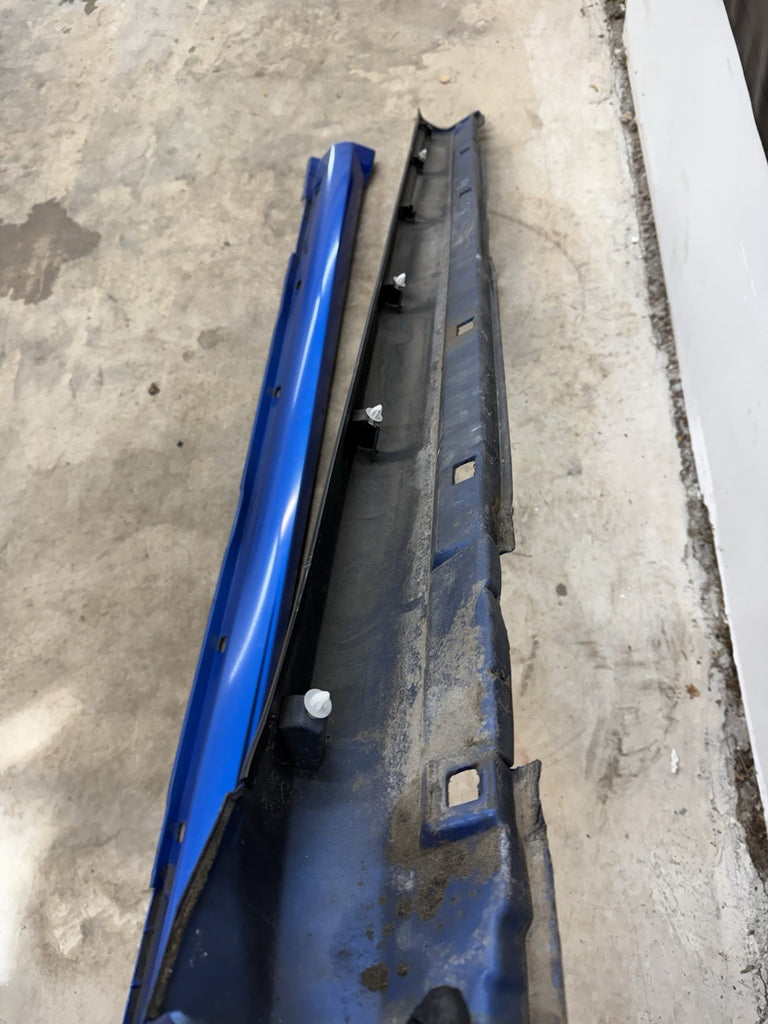 2002-2007 Subaru WRX STI LH & RH Side Skirts Rocker Panel Blue OEM PAIR #525182