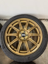 Load image into Gallery viewer, 2004 Subaru WRX STi 5x100 BBS OEM Forged Wheels &amp; Tires