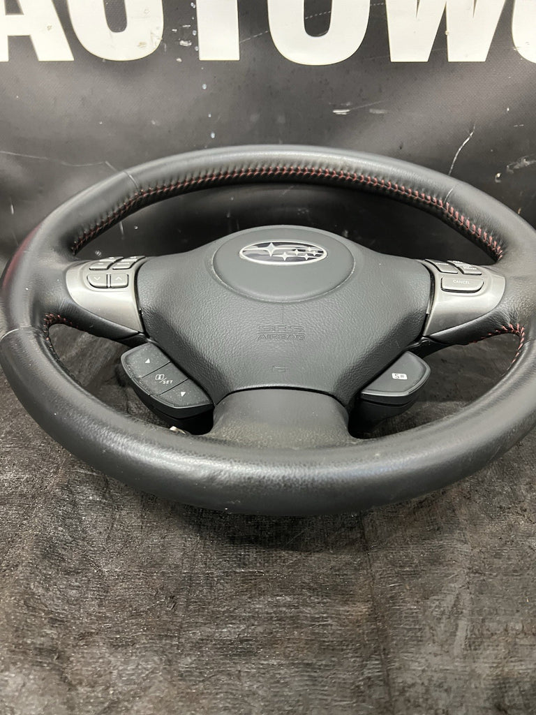 2008-2009 Subaru Legacy GT Steering Wheel w/ Controls Leather Driver OEM #212661