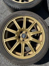 Load image into Gallery viewer, 2004 Subaru WRX STi 5x100 BBS OEM Forged Wheels &amp; Tires