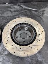 Load image into Gallery viewer, 2005-2017 Subaru WRX STi DBA Front Drilled &amp; Slotted Brake Rotors Set 5x114.3