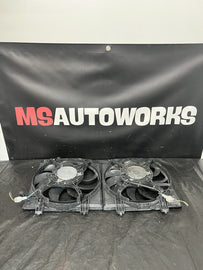 2008-2014 SUBARU WRX STI RADIATOR COOLING FANS ASSEMBLY SET LH/RH OEM #525671