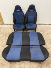 Load image into Gallery viewer, 2002-2007 SUBARU WRX STI OEM BLUE ALCANTARA SEAT SET FRONT &amp; REAR #500989