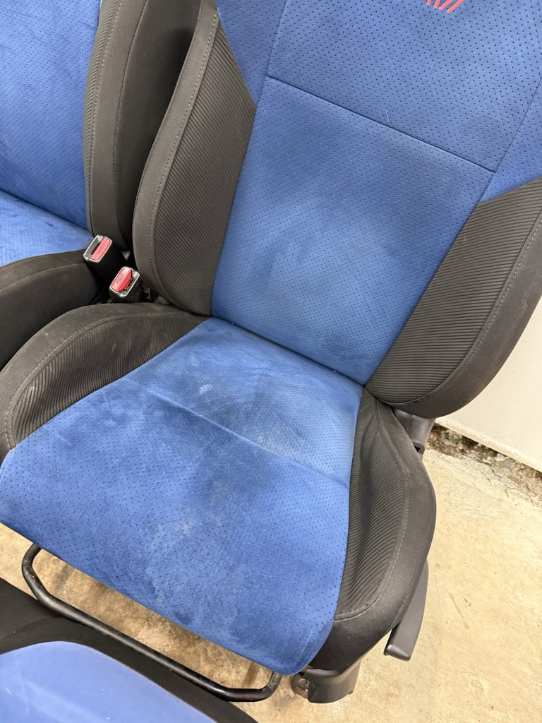2002-2007 SUBARU WRX STI OEM BLUE ALCANTARA SEAT SEATS SET FRONT & REAR #525182