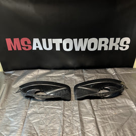 OEM 04-05 Subaru Impreza STi Fog Light Bezel Trim Pair Java Black USED #961