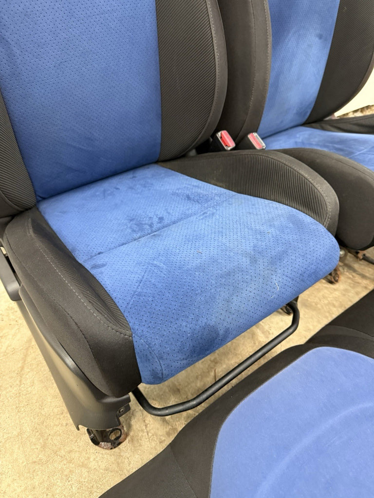 2002-2007 SUBARU WRX STI OEM BLUE ALCANTARA SEAT SEATS SET FRONT & REAR #525182