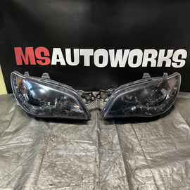 2006-2007 Subaru Impreza WRX STi Headlights W/Led Strip Black Housings #519516