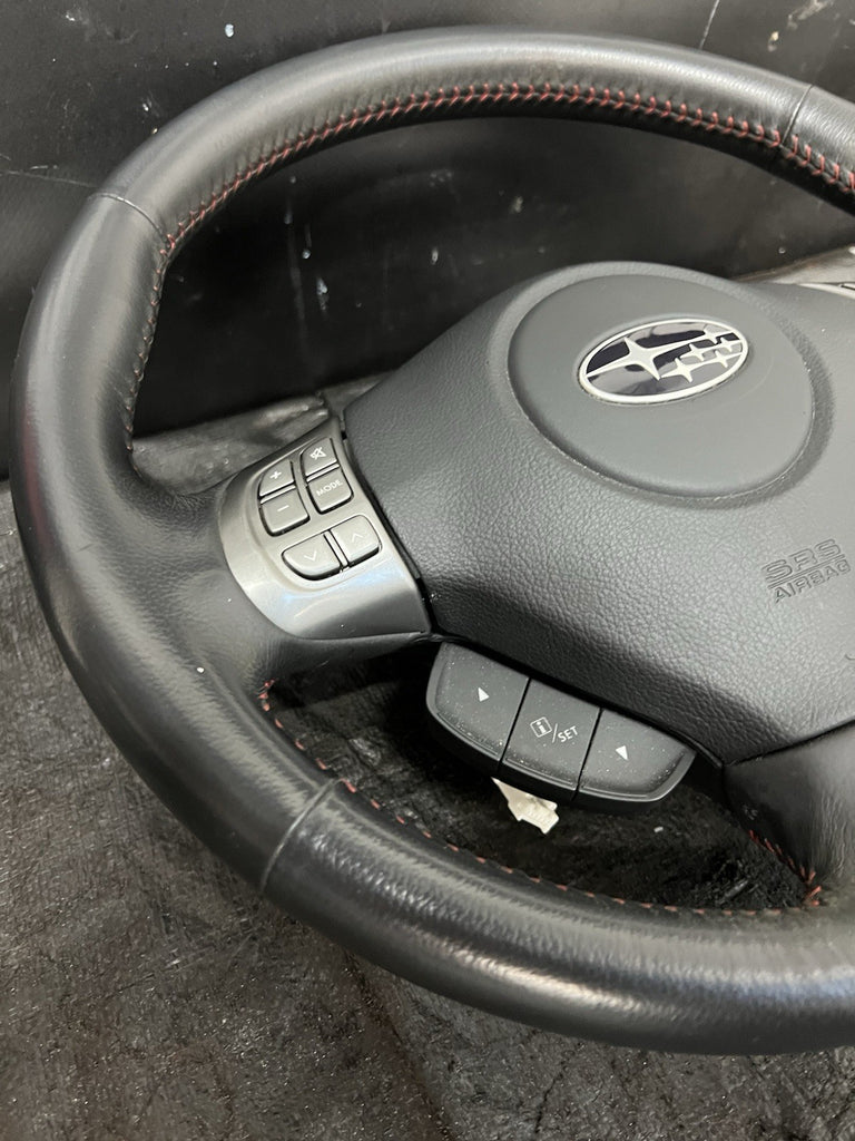 2008-2009 Subaru Legacy GT Steering Wheel w/ Controls Leather Driver OEM #212661