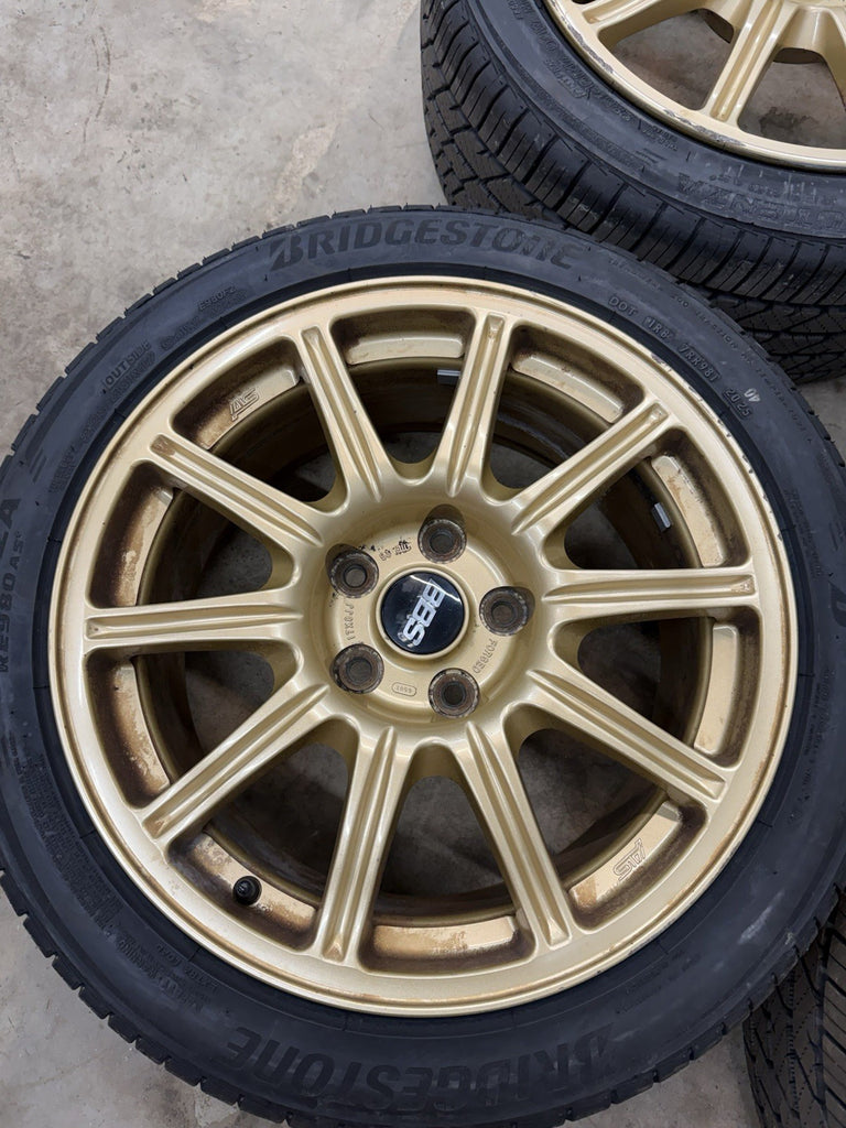 2006-2007 Subaru WRX STi BBS Forged 17" 5x114.3 Wheel Set Rim 17x8 #525182