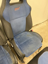 Load image into Gallery viewer, 2002-2007 SUBARU WRX STI OEM BLUE ALCANTARA SEAT SET FRONT &amp; REAR #500989