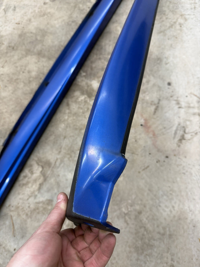 2002-2007 Subaru WRX STI LH & RH Side Skirts Rocker Panel Blue OEM PAIR #500989