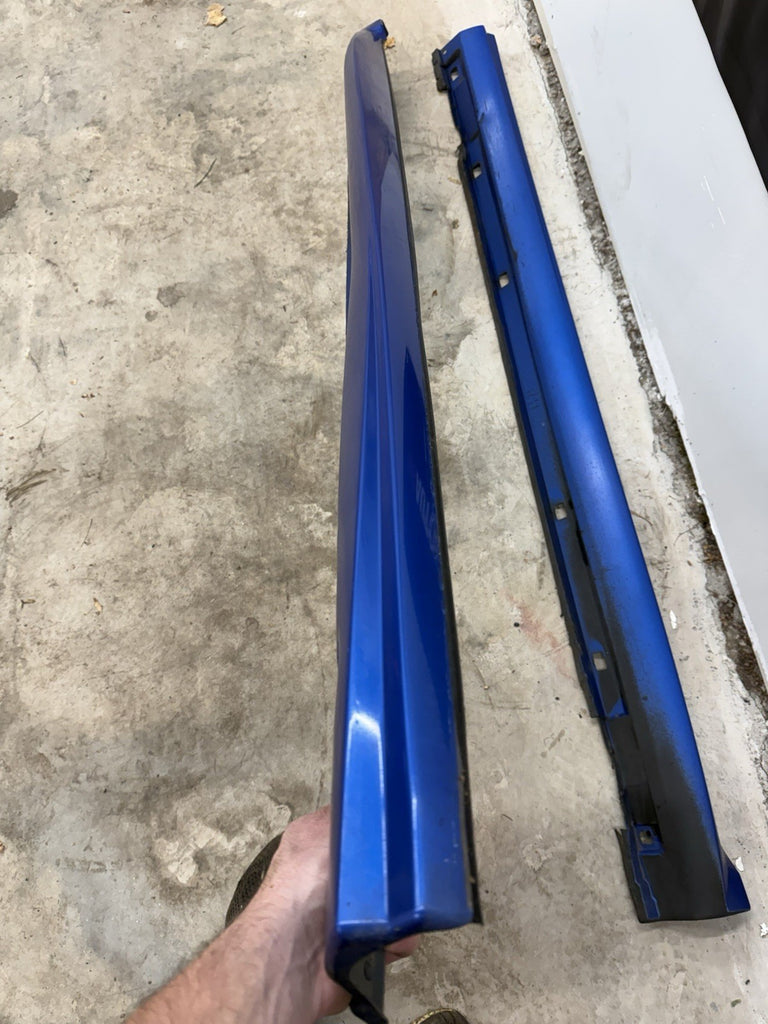 2002-2007 Subaru WRX STI LH & RH Side Skirts Rocker Panel Blue OEM PAIR #500989