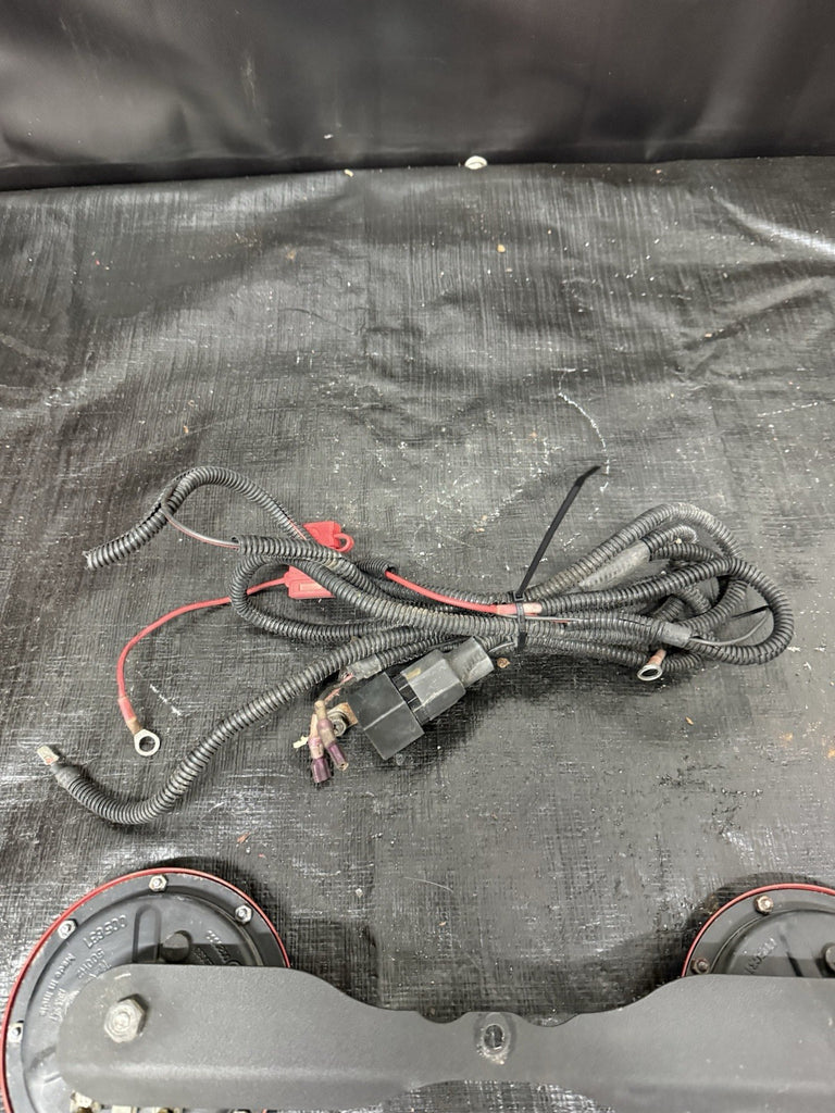 2002-2007 Subaru WRX STI Red Hella Horns with Harness & Bracket #500989