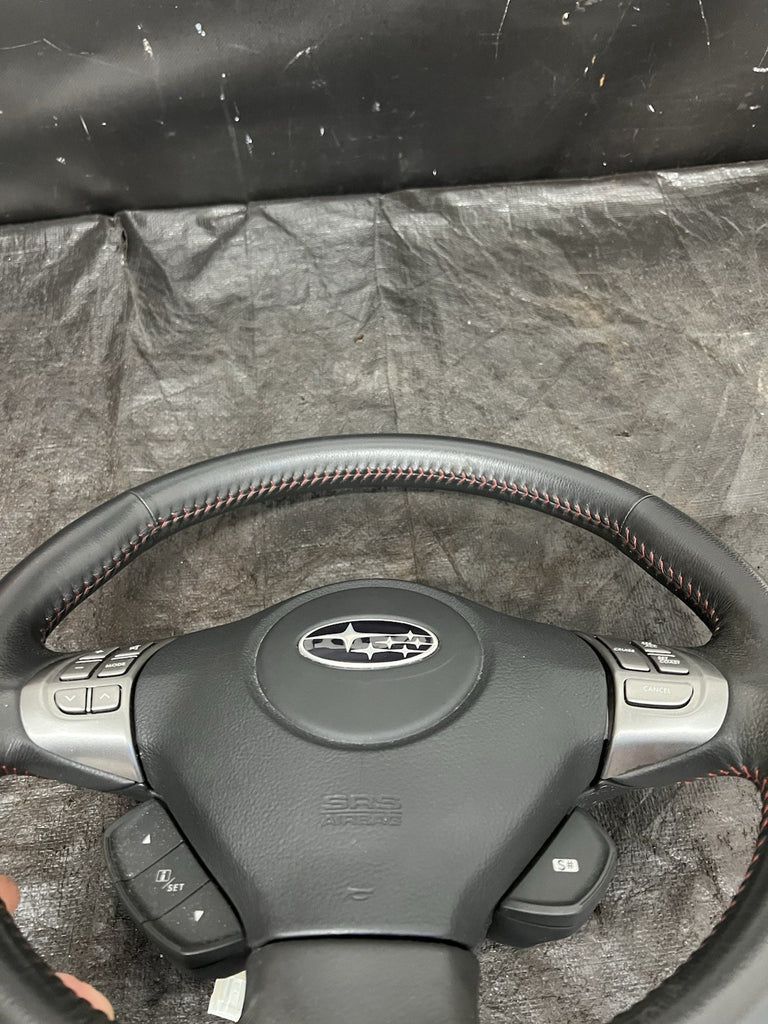 2008-2009 Subaru Legacy GT Steering Wheel w/ Controls Leather Driver OEM #212661