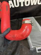 Load image into Gallery viewer, 2002-2007 Subaru WRX STi Mishimoto Top-Mount Intercooler Silver Red Hose #518682