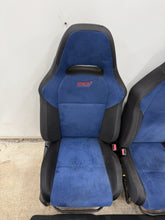 Load image into Gallery viewer, 2002-2007 SUBARU WRX STI OEM BLUE ALCANTARA SEAT SEATS SET FRONT &amp; REAR #525182