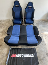 Load image into Gallery viewer, 2002-2007 SUBARU WRX STI OEM BLUE ALCANTARA SEAT SET FRONT &amp; REAR #524656