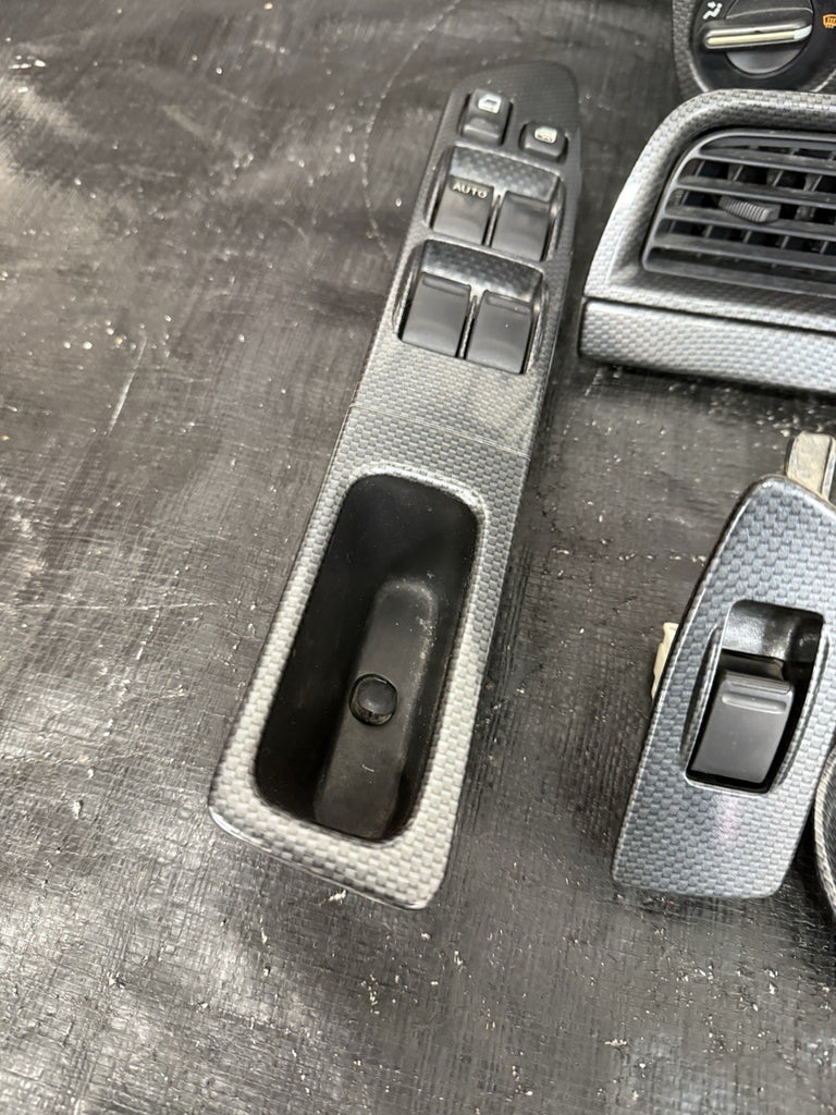 2004 Subaru WRX STI SPT Carbon Fiber Interior Trim Bezel Set OEM INCOMPLETE