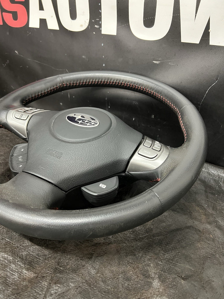 2008-2009 Subaru Legacy GT Steering Wheel w/ Controls Leather Driver OEM #212661