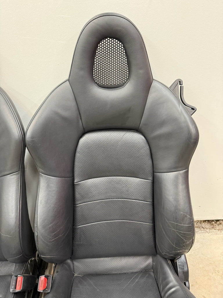 2000-2005 Honda S2000 Seat Set Leather OEM AP1 AP2 S2K Black