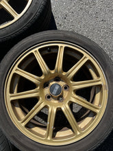 Load image into Gallery viewer, 2004 Subaru WRX STi 5x100 BBS OEM Forged Wheels &amp; Tires