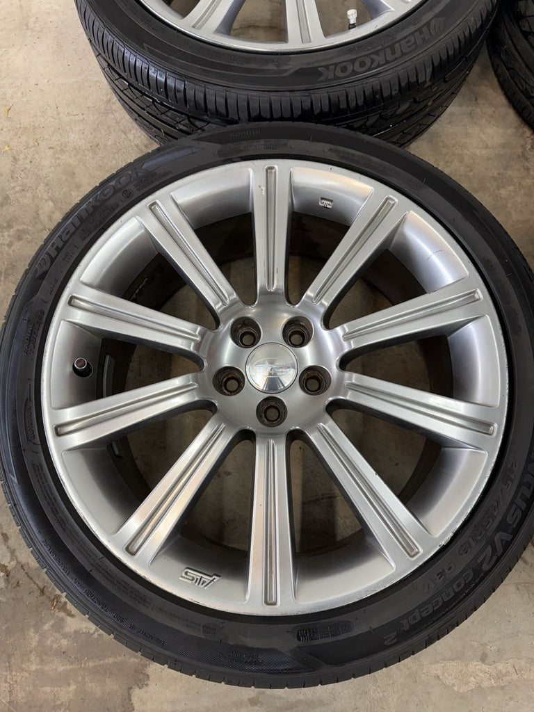 JDM Subaru Forester SG9 STi 5x100 Aluminum Wheels With Hankook Tires