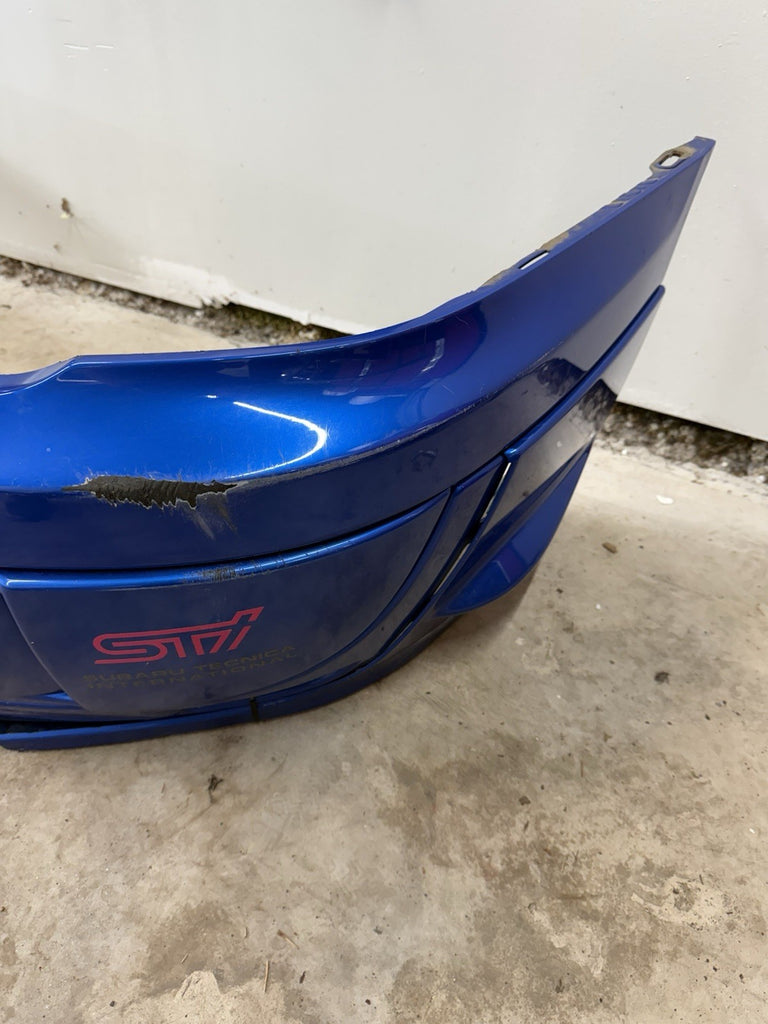 2004-2005 SUBARU WRX STI OEM FRONT BUMPER ASSEMBLY WRB WORLD RALLY BLUE #500989