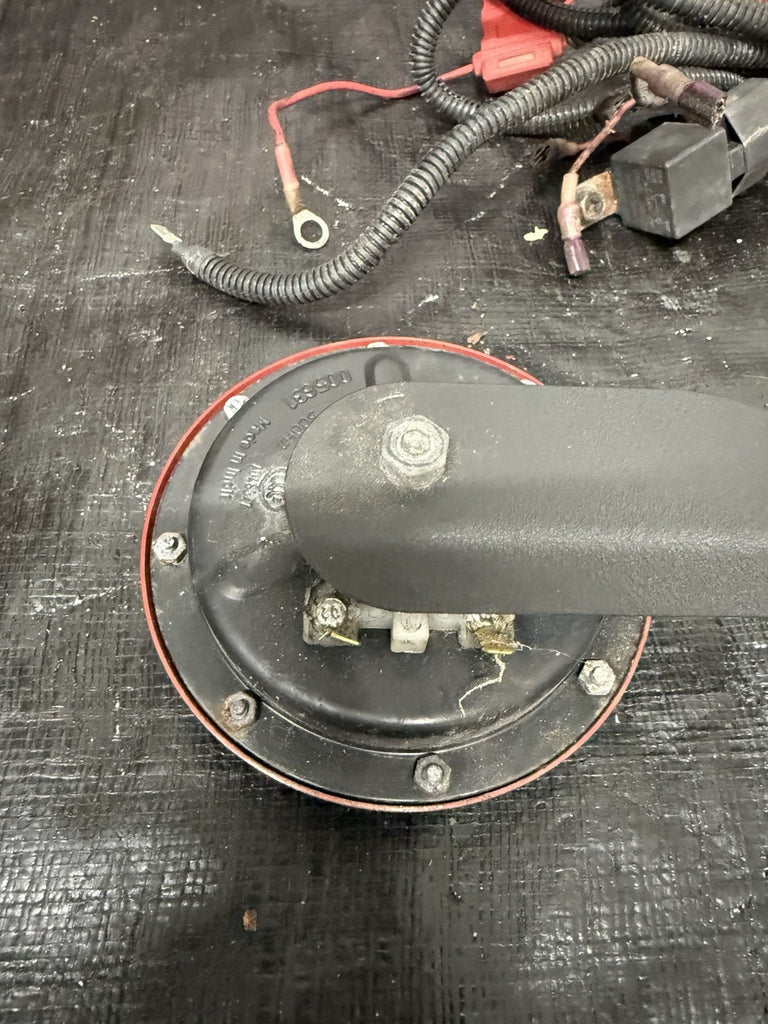 2002-2007 Subaru WRX STI Red Hella Horns with Harness & Bracket #500989