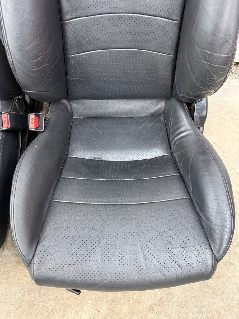2000-2005 Honda S2000 Seat Set Leather OEM AP1 AP2 S2K Black