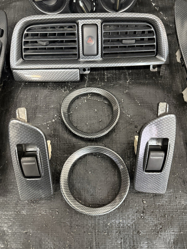 2004 Subaru WRX STI SPT Carbon Fiber Interior Trim Bezel Set OEM INCOMPLETE