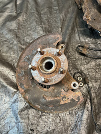 2004 SUBARU WRX STI FRONT SPINDLES KNUCKLES HUBS PAIR 5x100 OEM #516938