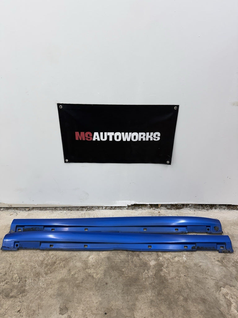 2002-2007 Subaru WRX STI LH & RH Side Skirts Rocker Panel Blue OEM PAIR #525182
