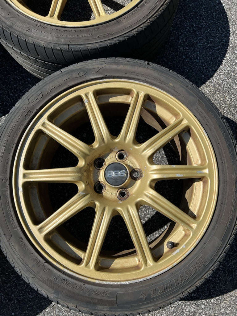 2004 Subaru WRX STi 5x100 BBS OEM Forged Wheels & Tires
