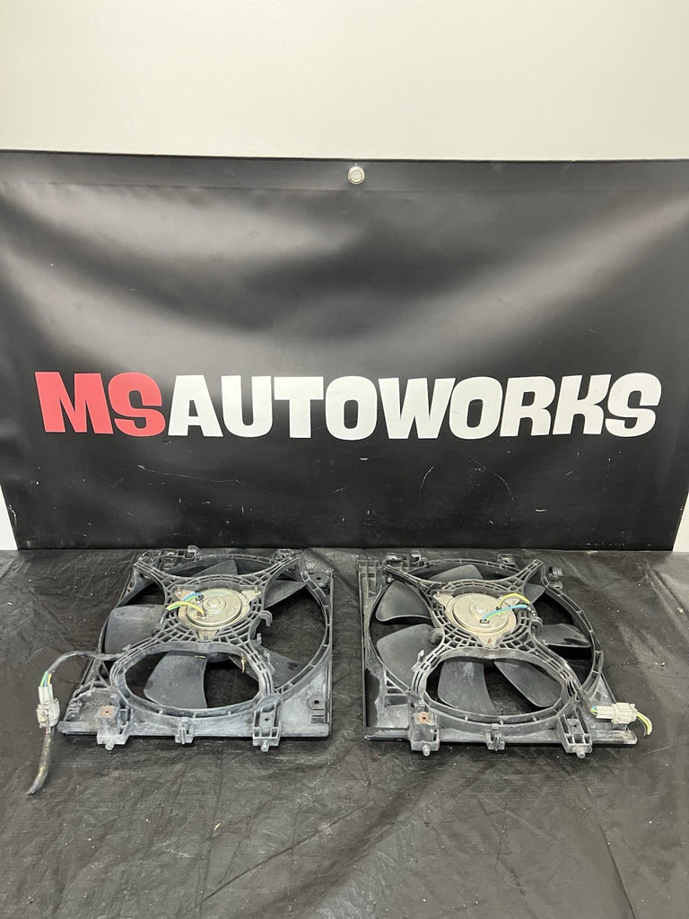 08-14 SUBARU WRX STI OEM RADIATOR COOLING FAN SET 9 11 BLADE LEFT RIGHT #525671