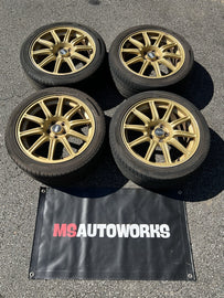 2004 Subaru WRX STi 5x100 BBS OEM Forged Wheels & Tires