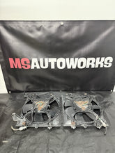 Load image into Gallery viewer, 2004-2007 SUBARU WRX STI RADIATOR COOLING FANS ASSEMBLY SET LH/RH OEM #500989