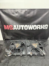 2004-2007 SUBARU WRX STI RADIATOR COOLING FANS ASSEMBLY SET LH/RH OEM #500989
