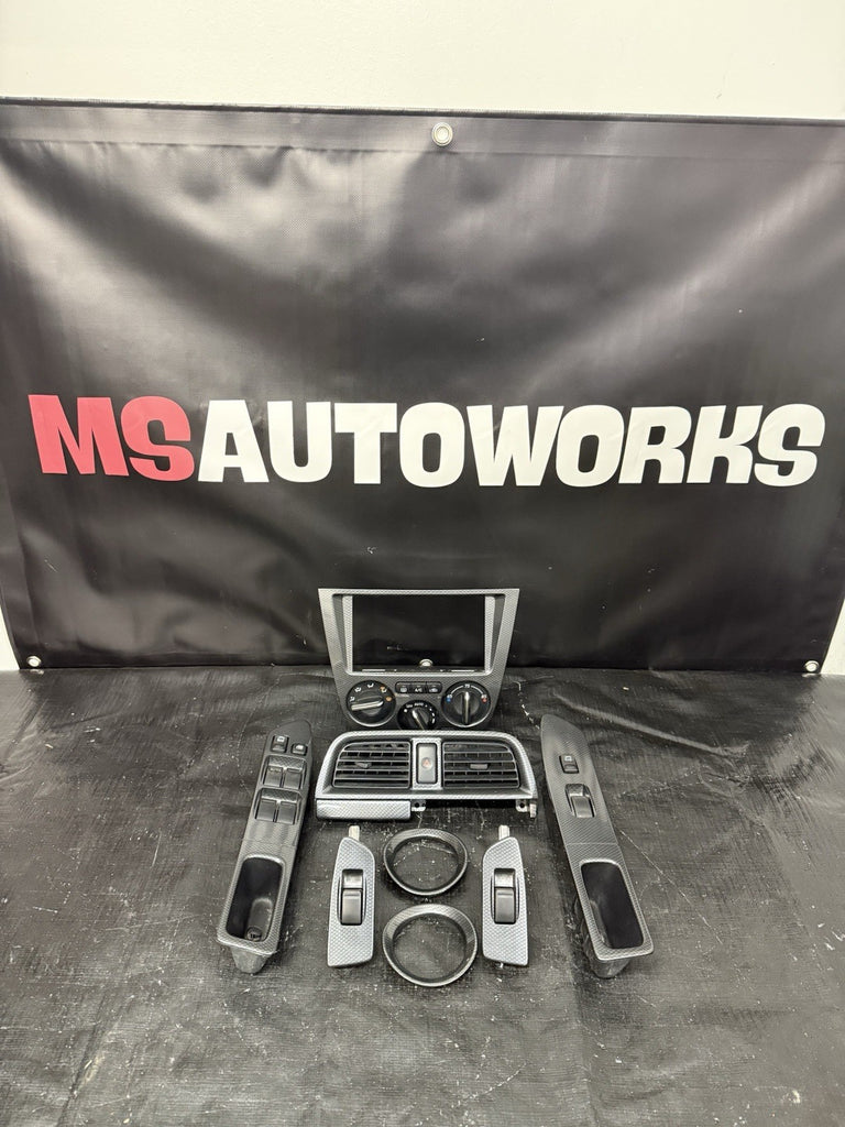 2004 Subaru WRX STI SPT Carbon Fiber Interior Trim Bezel Set OEM INCOMPLETE