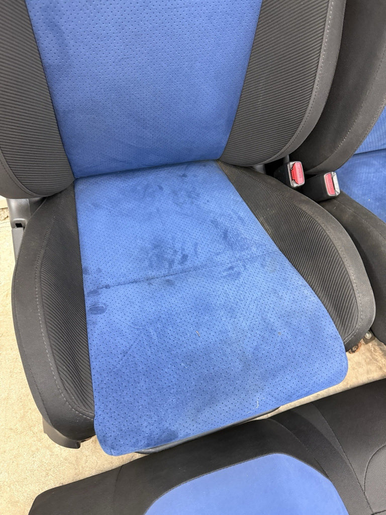 2002-2007 SUBARU WRX STI OEM BLUE ALCANTARA SEAT SEATS SET FRONT & REAR #525182