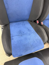 Load image into Gallery viewer, 2002-2007 SUBARU WRX STI OEM BLUE ALCANTARA SEAT SEATS SET FRONT &amp; REAR #525182