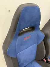 Load image into Gallery viewer, 2002-2007 SUBARU WRX STI OEM BLUE ALCANTARA SEAT SEATS SET FRONT &amp; REAR #525182
