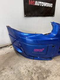 2004-2005 SUBARU WRX STI OEM FRONT BUMPER ASSEMBLY WRB WORLD RALLY BLUE #500989