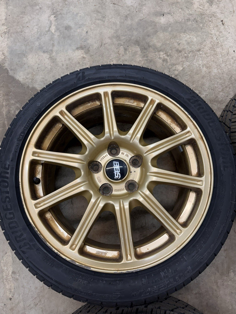 2006-2007 Subaru WRX STi BBS Forged 17" 5x114.3 Wheel Set Rim 17x8 #525182