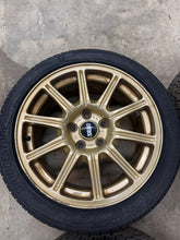 Load image into Gallery viewer, 2006-2007 Subaru WRX STi BBS Forged 17&quot; 5x114.3 Wheel Set Rim 17x8 #525182