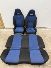 Load image into Gallery viewer, 2002-2007 SUBARU WRX STI OEM BLUE ALCANTARA SEAT SEATS SET FRONT &amp; REAR #525182