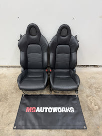 2000-2005 Honda S2000 Seat Set Leather OEM AP1 AP2 S2K Black