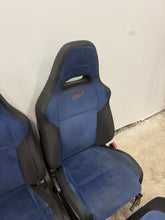 Load image into Gallery viewer, 2002-2007 SUBARU WRX STI OEM BLUE ALCANTARA SEAT SET FRONT &amp; REAR #500989