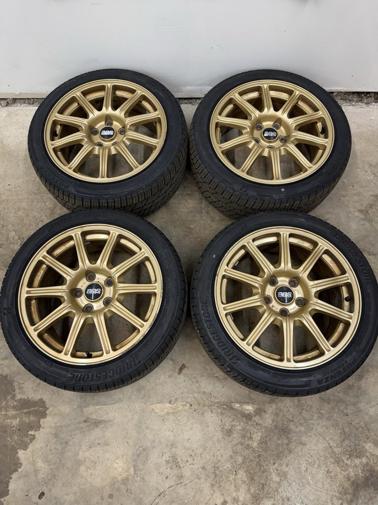 2006-2007 Subaru WRX STi BBS Forged 17" 5x114.3 Wheel Set Rim 17x8 #525182